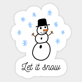 Let It Snowman Sticker